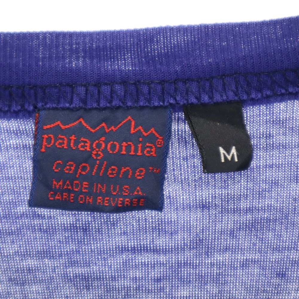 パタゴニア USA製 長袖 セーター M 青紫 patagonia ニット メンズ