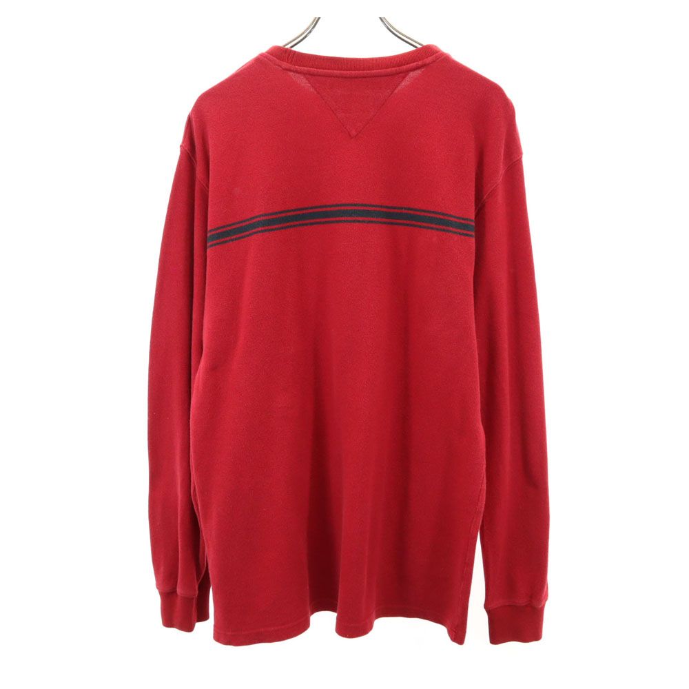 TOMMY HILFIGER トミーヒルフィガー 90s オールド フラッグタグ 長袖 カットソー レッド 鹿の子 メンズ