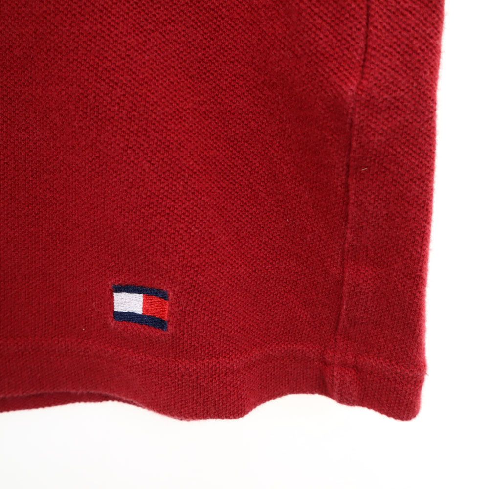 TOMMY HILFIGER トミーヒルフィガー 90s オールド フラッグタグ 長袖 カットソー レッド 鹿の子 メンズ