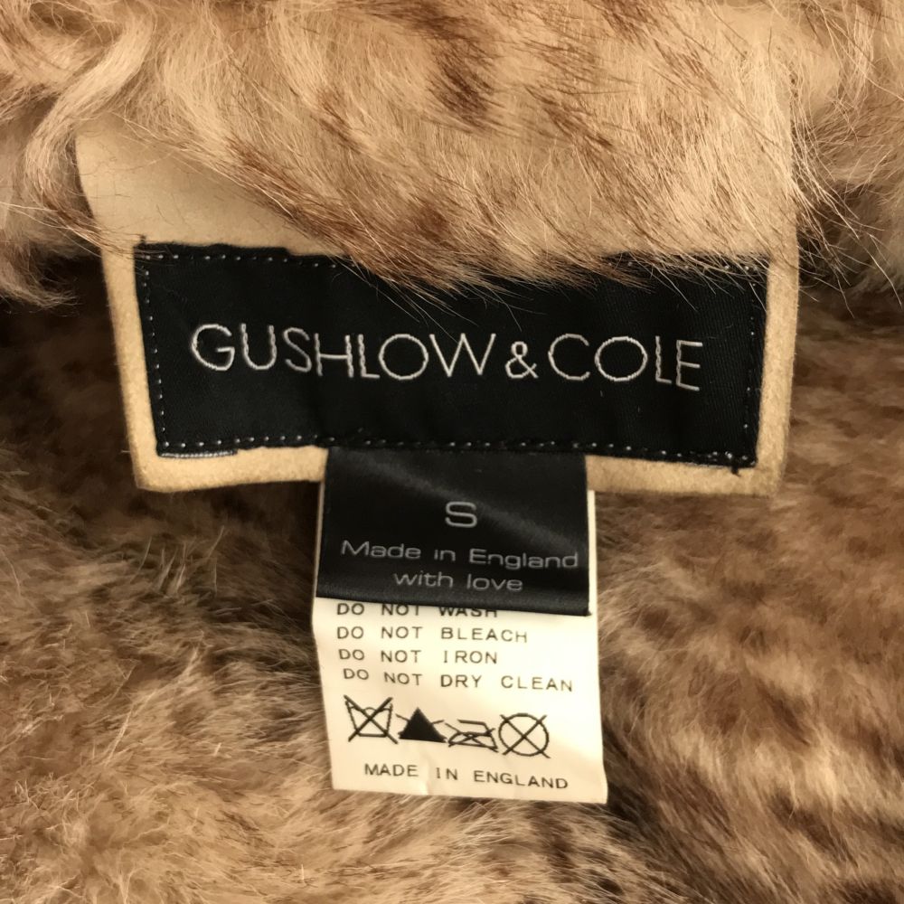 GUSHLOW&COLE ガシュロウアンドコール イギリス製 羊革 ムートンジャケット S ベージュ レディース