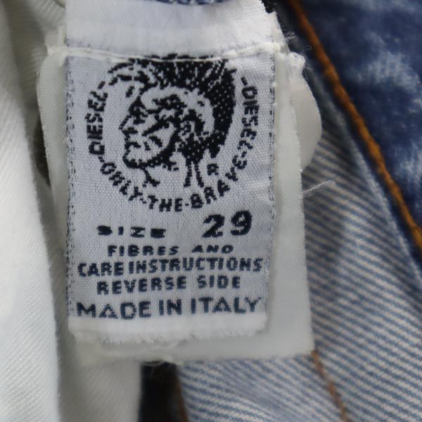 DIESEL ディーゼル イタリア製 カットオフ ストレートデニムパンツ w29 ボタンフライ ジーパン メンズ