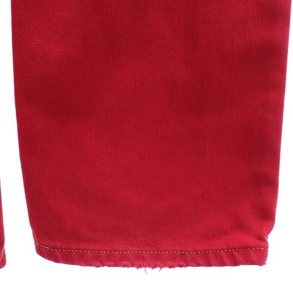 Levi's リーバイス 552 オーバーダイ ストレートデニムパンツ w26 レッド系 ジーパン 後染め レディース