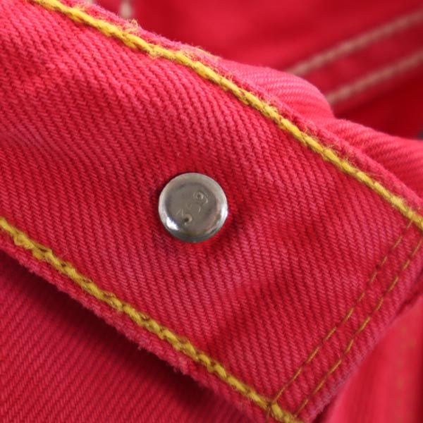 Levi's リーバイス 552 オーバーダイ ストレートデニムパンツ w26 レッド系 ジーパン 後染め レディース