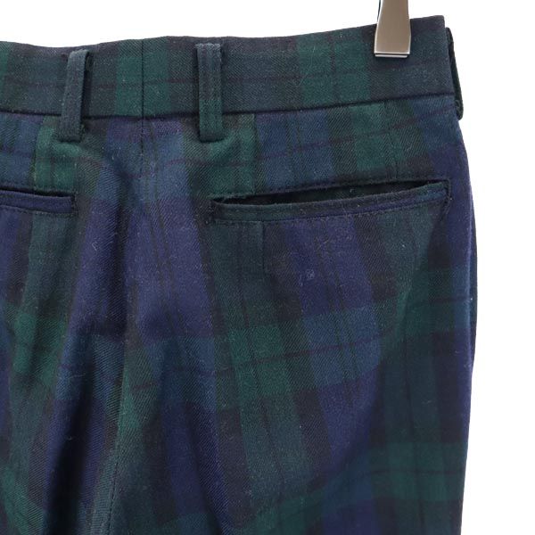 Pierre Cardin ピエールカルダン スラックスパンツ 70 緑×青 リラックスパンツ メンズ