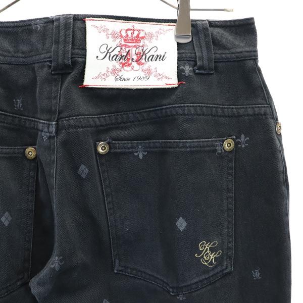 Karl Kani カールカナイ 総柄 コットンパンツ w32 黒 メンズ