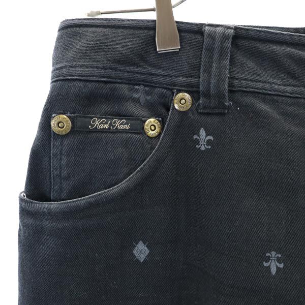 Karl Kani カールカナイ 総柄 コットンパンツ w32 黒 メンズ