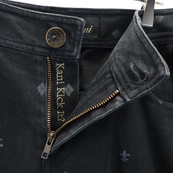 Karl Kani カールカナイ 総柄 コットンパンツ w32 黒 メンズ