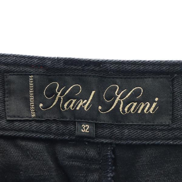 Karl Kani カールカナイ 総柄 コットンパンツ w32 黒 メンズ
