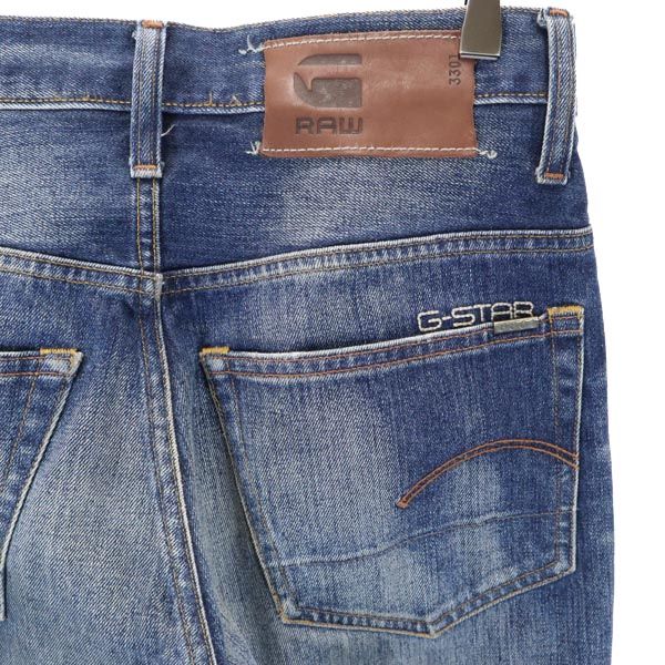 ジースターロウ 3301 ストレートデニムパンツ W28 G-STAR RAW ボタンフライ ジーパン メンズ