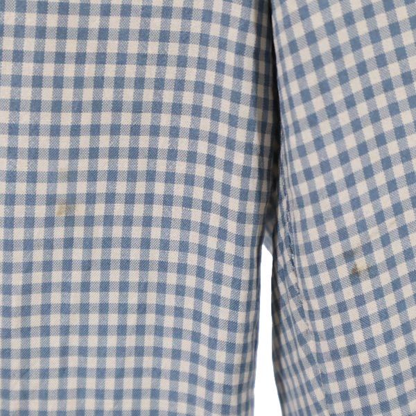 MARC JACOBS マークジェイコブス シルク チェック柄 パンツ 4 青×白 レディース
