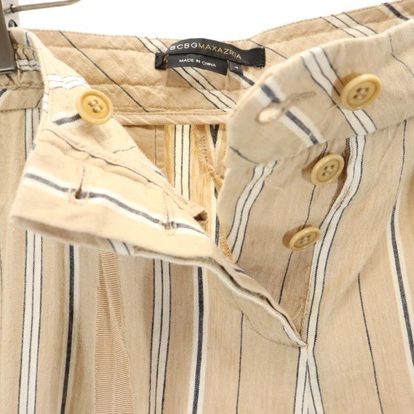 BCBGMAXAZRIA ビーシービージーマックスアズリア ロングパンツ 4 ベージュ ボタンフライ メンズ