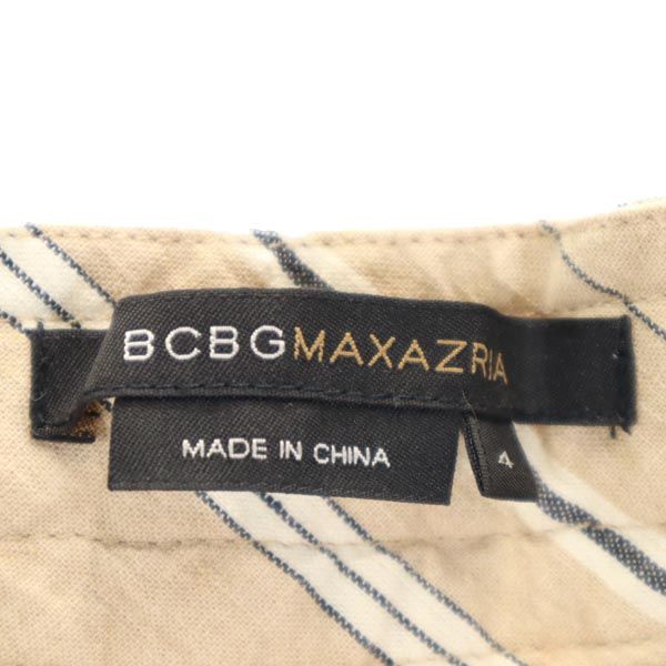 BCBGMAXAZRIA ビーシービージーマックスアズリア ロングパンツ 4 ベージュ ボタンフライ メンズ