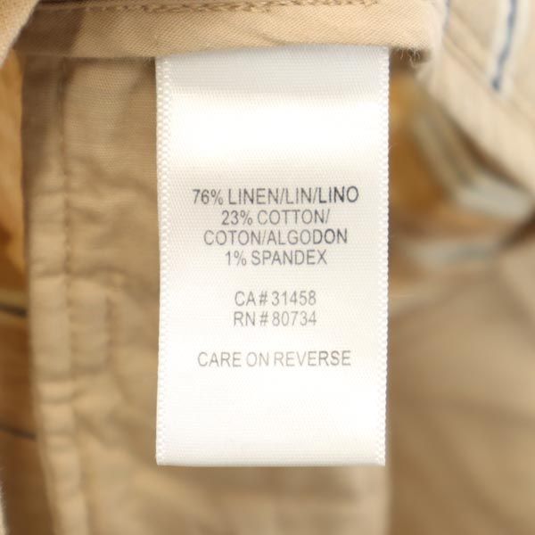 BCBGMAXAZRIA ビーシービージーマックスアズリア ロングパンツ 4 ベージュ ボタンフライ メンズ