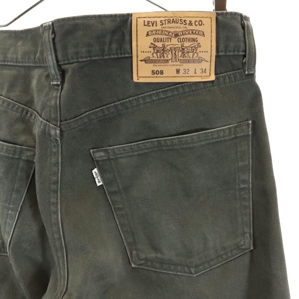 リーバイス 90s 508 日本製 ロングパンツ w32 カーキ系 Levi's メンズ