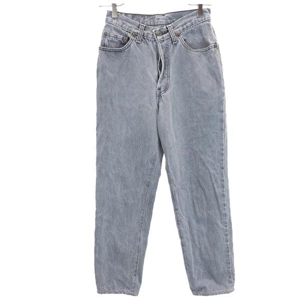 Levi's リーバイス 80s USA製 17501-6158 デニムパンツ 7 グレー ボタンフライ ジーパン レディース