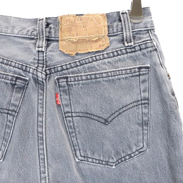 Levi's リーバイス 80s USA製 17501-6158 デニムパンツ 7 グレー ボタンフライ ジーパン レディース
