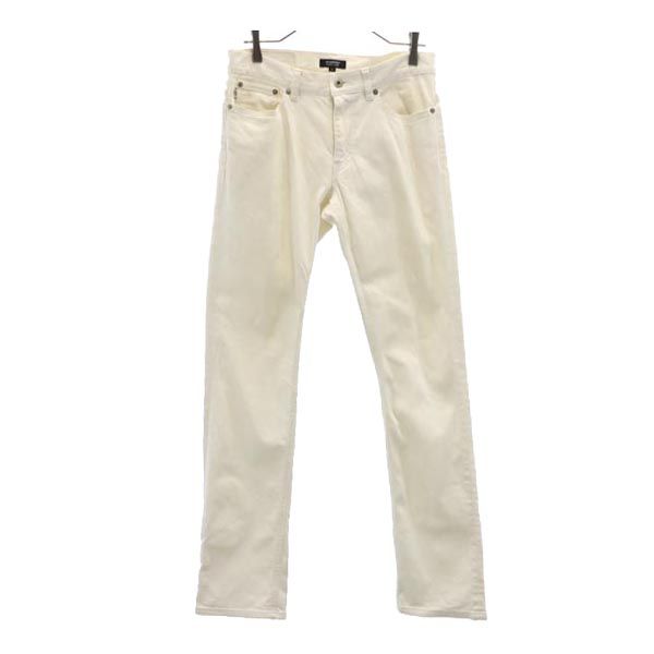 BURBERRY BLACK LABEL バーバリーブラックレーベル 三陽商会 ストレートデニムパンツ 76 白 ジーパン ストレッチ メンズ