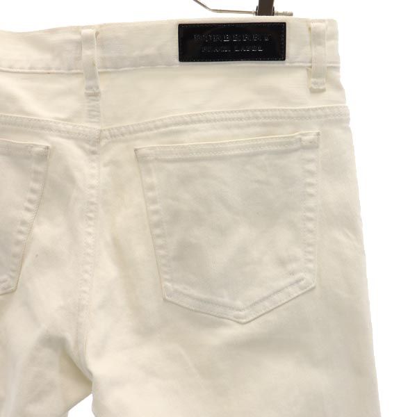 BURBERRY BLACK LABEL バーバリーブラックレーベル 三陽商会 ストレートデニムパンツ 76 白 ジーパン ストレッチ メンズ