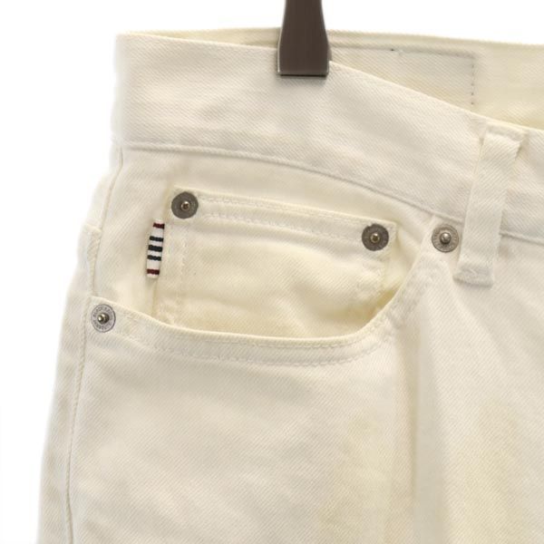 BURBERRY BLACK LABEL バーバリーブラックレーベル 三陽商会 ストレートデニムパンツ 76 白 ジーパン ストレッチ メンズ