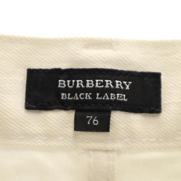 BURBERRY BLACK LABEL バーバリーブラックレーベル 三陽商会 ストレートデニムパンツ 76 白 ジーパン ストレッチ メンズ