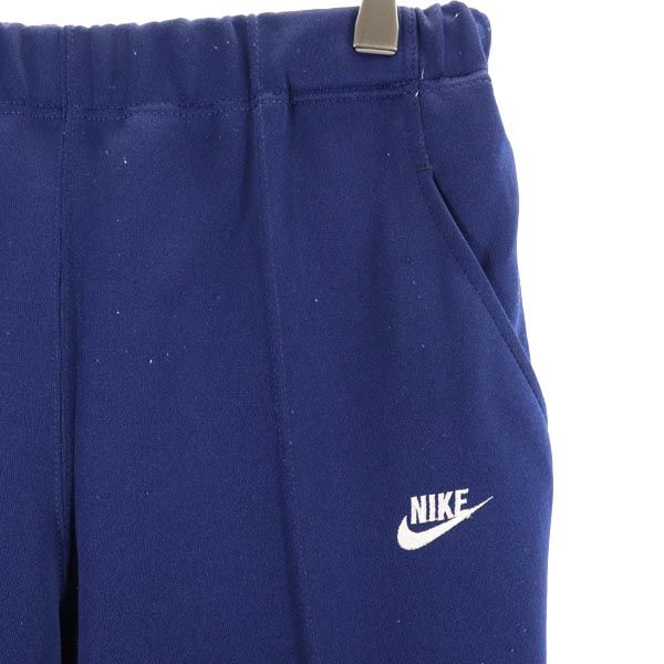 NIKE ナイキ 日本製 ロングジャージパンツ L ネイビー ウエストゴム メンズ