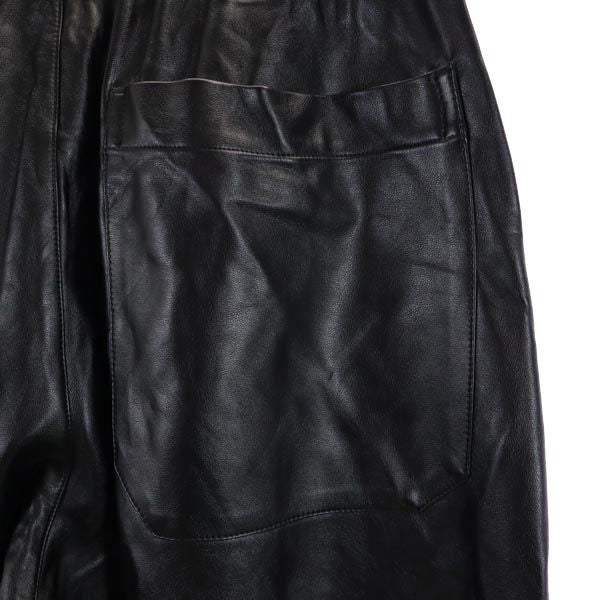 niko and... ニコアンド フェイク レザーパンツ M ブラック ウエストゴム ウエストベルト レディース