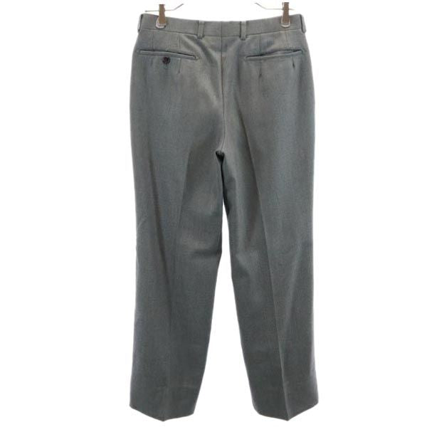 LANVIN ランバン ウール スラックスパンツ 73 グレー系 ロゴ刺繍 メンズ