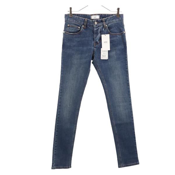未使用 AMI Alexandre Mattiussi アミ アレクサンドル マテュッシ ストレートデニムパンツ w26 ボタンフライ ジーンズ メンズ