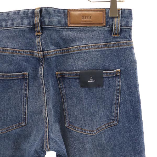未使用 AMI Alexandre Mattiussi アミ アレクサンドル マテュッシ ストレートデニムパンツ w26 ボタンフライ ジーンズ メンズ
