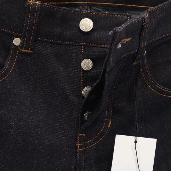 未使用 AMI Alexandre Mattiussi アミ アレクサンドル マテュッシ スリムデニムパンツ w26 インディゴ ボタンフライ ジーンズ メンズ