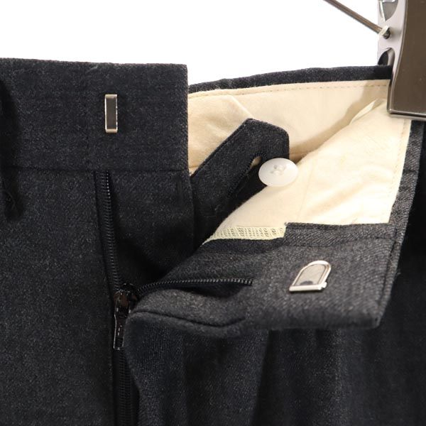 DAKS ダックス センタープレス スラックスパンツ 88 ダークグレー メンズ