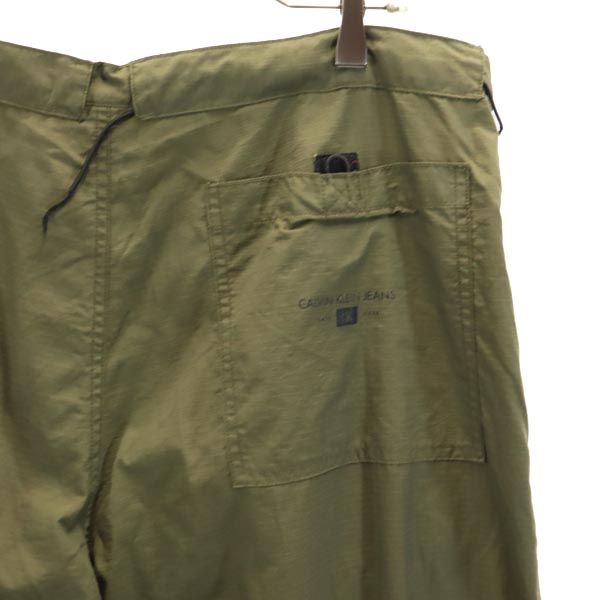 Calvin klein Jeans カルバンクラインジーンズ ナイロン アウトドアパンツ L カーキグリーン リップストップ メンズ
