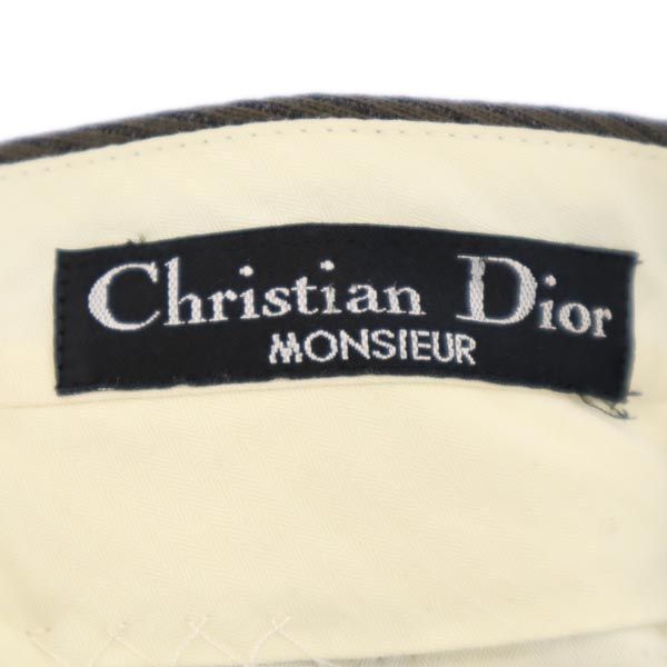 Christian Dior クリスチャンディオール 90s オールド ウール スラックスパンツ 74 ブラウン系 メンズ