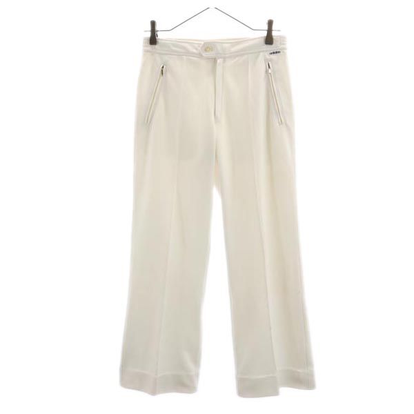 adidas アディダス 70s 80s デサント製 ヴィンテージ ロングジャージパンツ M ホワイト系 スポーツ メンズ