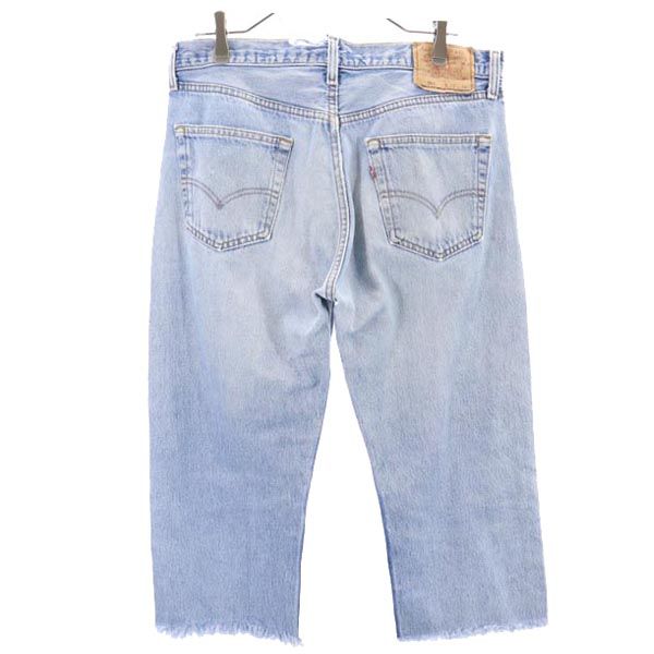 Levi's リーバイス 90s USA製 501 クロップド デニムパンツ w34 カットオフ ボタンフライ ジーンズ メンズ