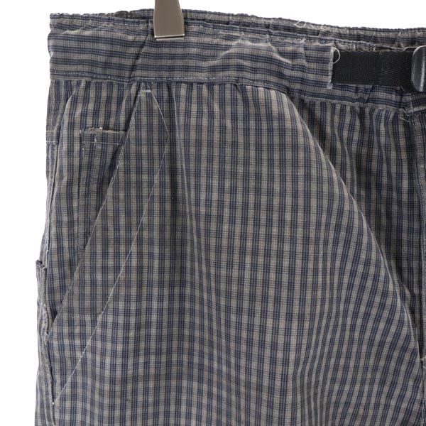 Columbia コロンビア チェック柄 アウトドアパンツ M グレー×ネイビー メンズ