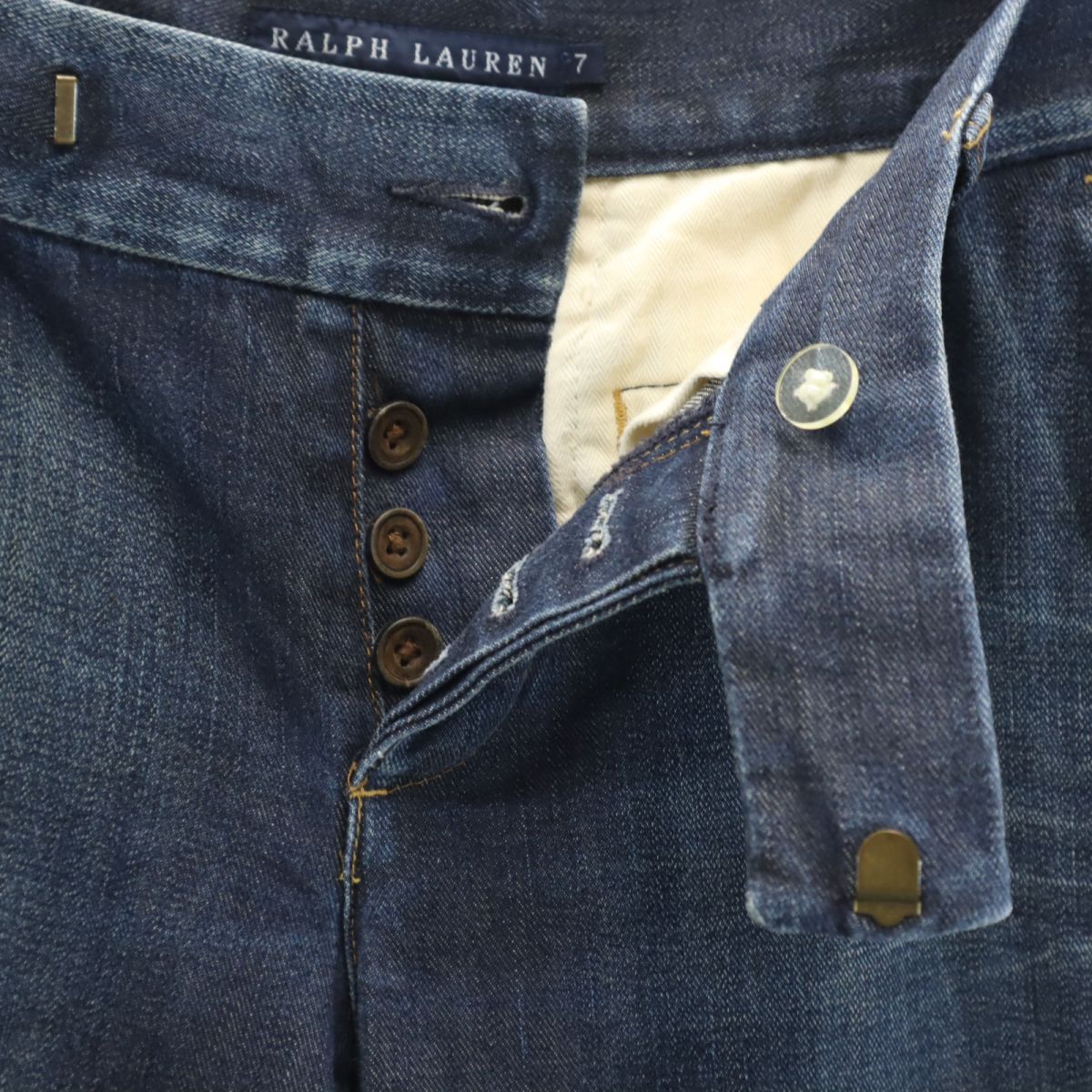RALPH LAUREN ラルフローレン デニムパンツ 7 ボタンフライ ジーパン レディース