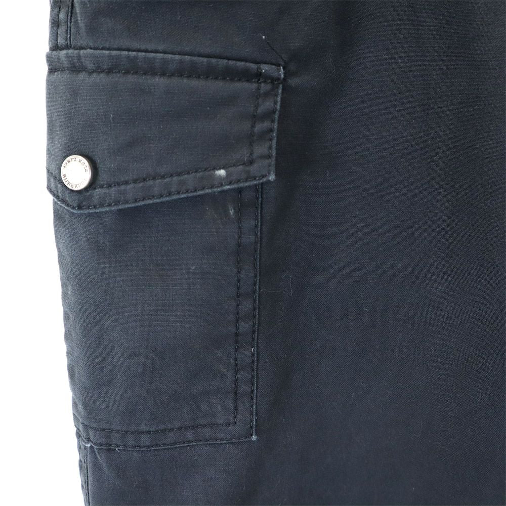 バーバリーブルーレーベル 三陽商会 カーゴパンツ 38 黒 BURBERRY BLUE LABEL レディース