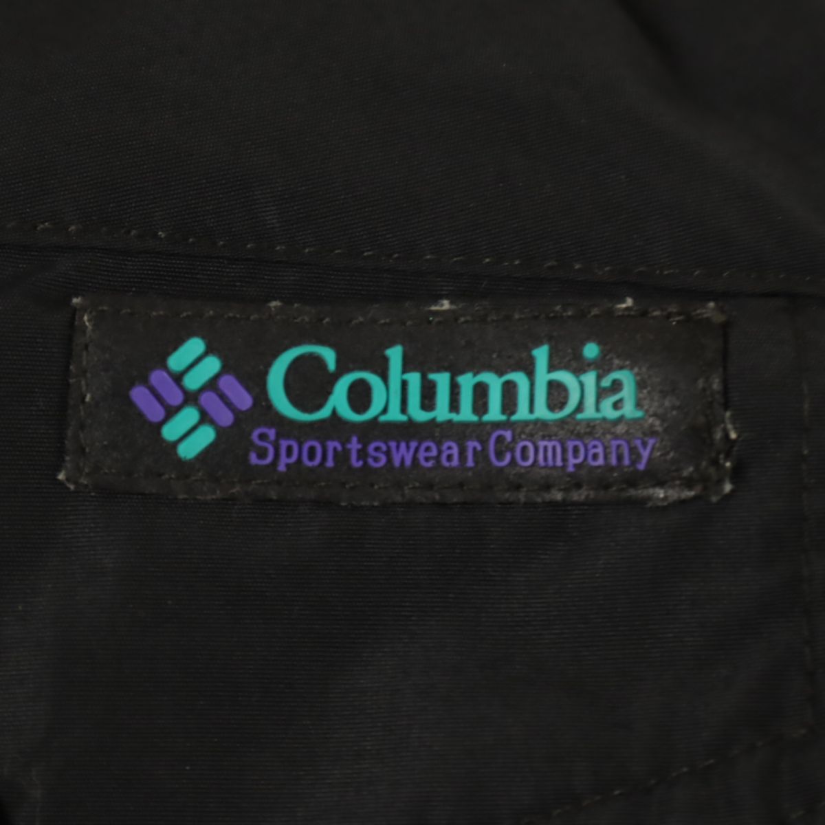 Columbia コロンビア 80s ヴィンテージ アウトドア ナイロンパンツ M ブラック ウエストゴム メンズ