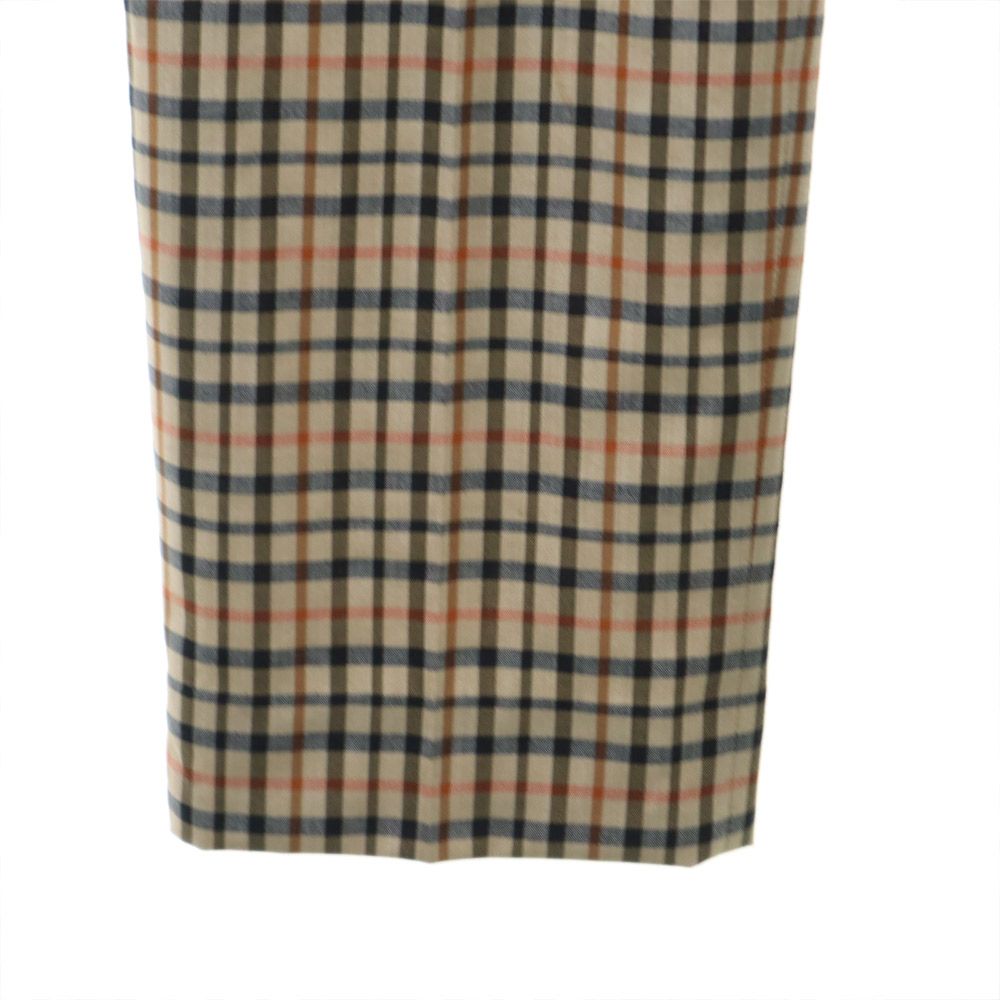 ダックス 日本製 ウールブレンド チェック柄 スラックスパンツ 82 ベージュ系 DAKS メンズ