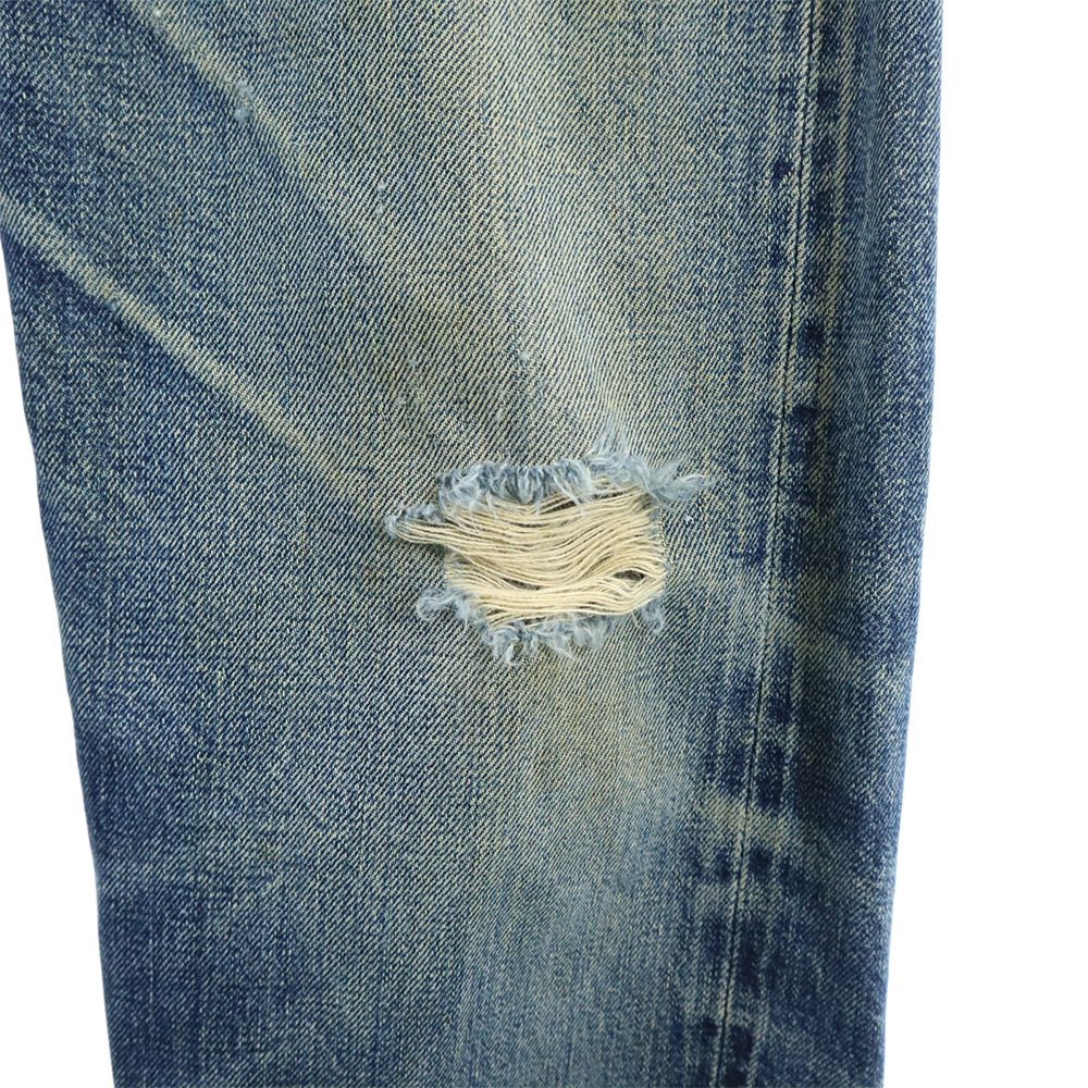 Denime ドゥニーム 裏リベット 赤耳 ストレートデニムパンツ ボタンフライ ジーパン メンズ