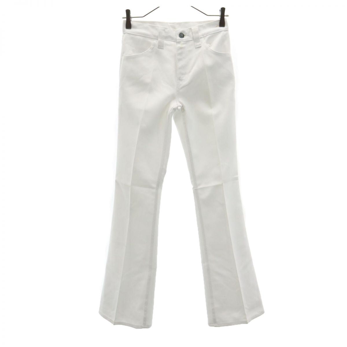 Levi's リーバイス 70s 未使用 STA-PREAST 646 BIG E デッドストック 極東 ブーツカット パンツ W27 ホワイト タグ付き ビックE レディース