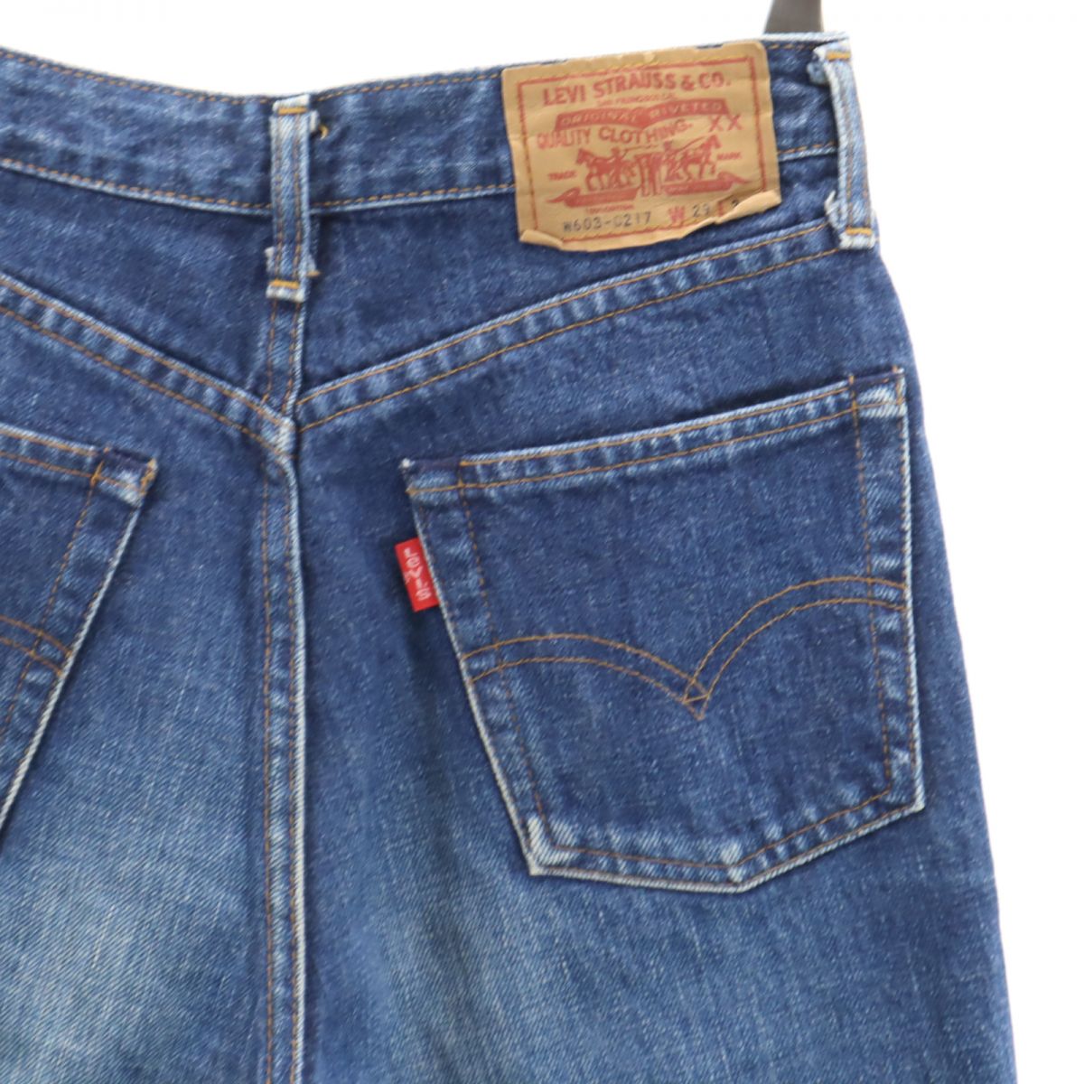 Levi's リーバイス 90s W603-0217 日本製 ハイウエスト テーパードデニムパンツ W29 ジーパン レディース