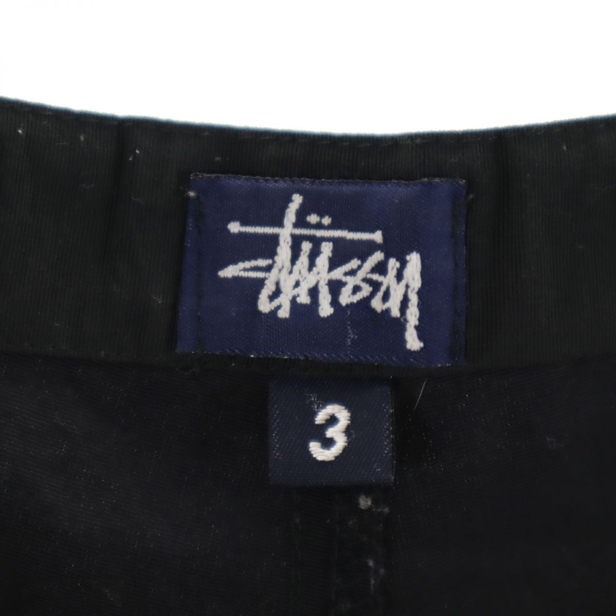 STUSSY ステューシー 90s USA製 オールド 紺タグ ナイロン ロングパンツ 3 ブラック レディース