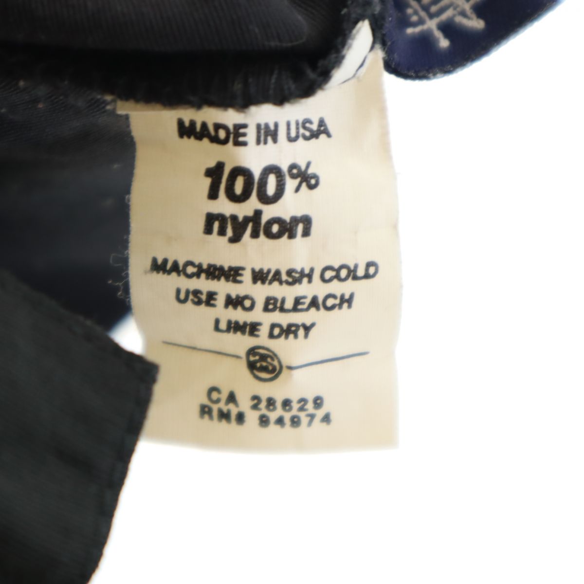 STUSSY ステューシー 90s USA製 オールド 紺タグ ナイロン ロングパンツ 3 ブラック レディース