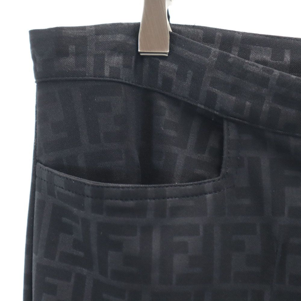 フェンディ イタリア製 総柄 スラックスパンツ L 黒 FENDI レディース