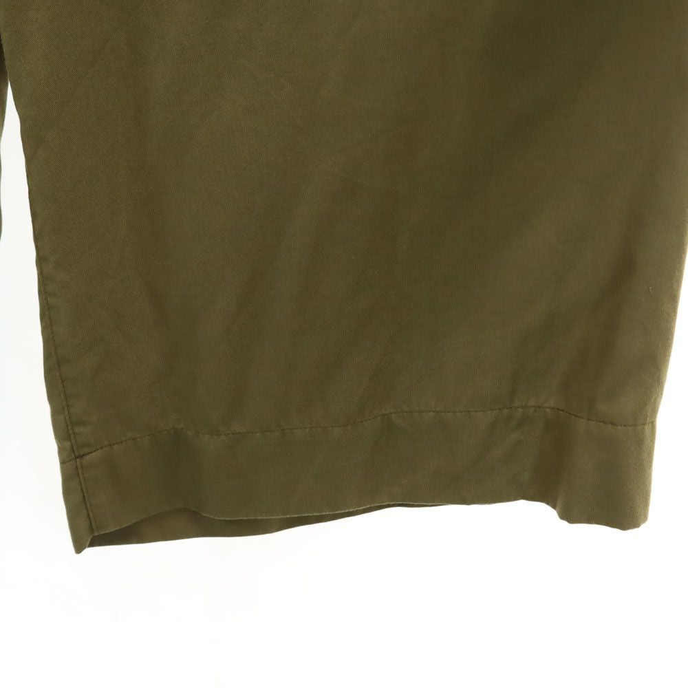 LIMI feu リミフゥ 日本製 クロップド丈 ガウチョパンツ S カーキ レディース