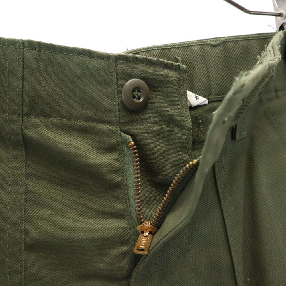 US ARMY アメリカ軍 70s DLA ユーティリティ センタープレス ミリタリーパンツ w26 カーキ系 メンズ