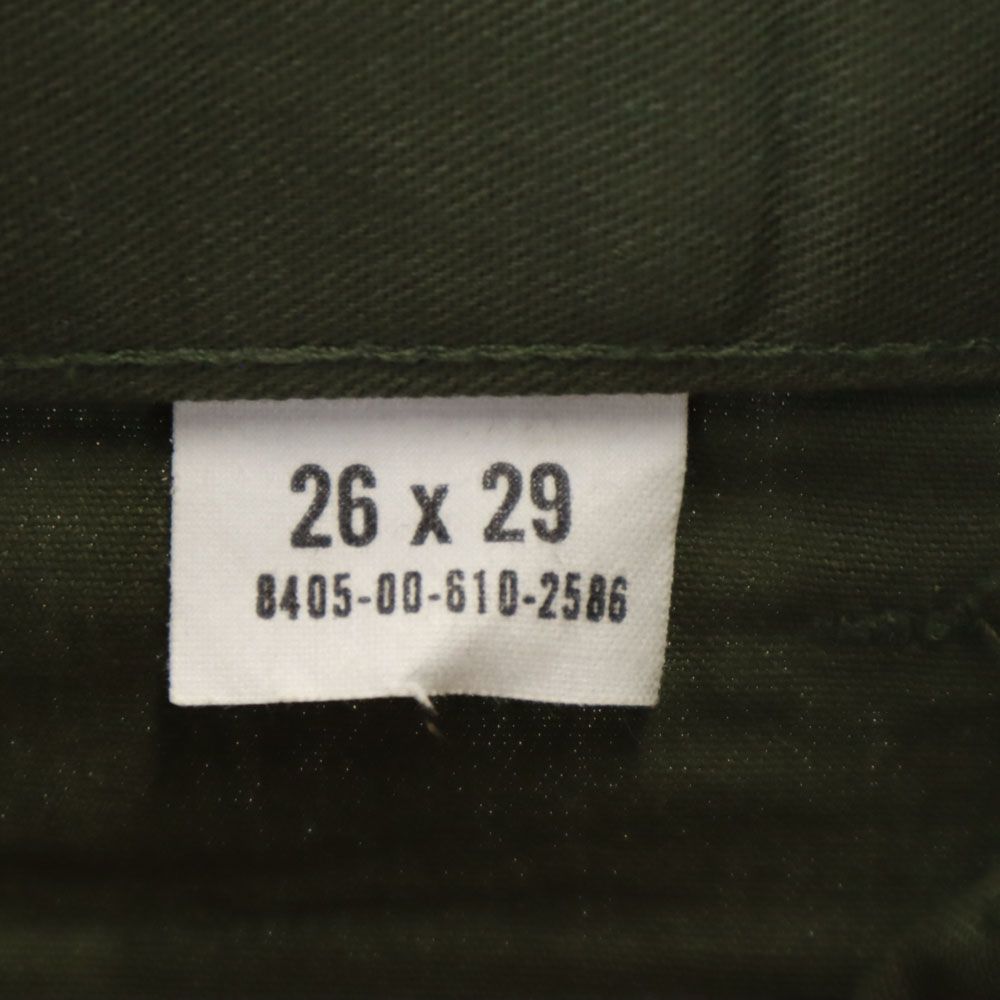 US ARMY アメリカ軍 70s DLA ユーティリティ センタープレス ミリタリーパンツ w26 カーキ系 メンズ