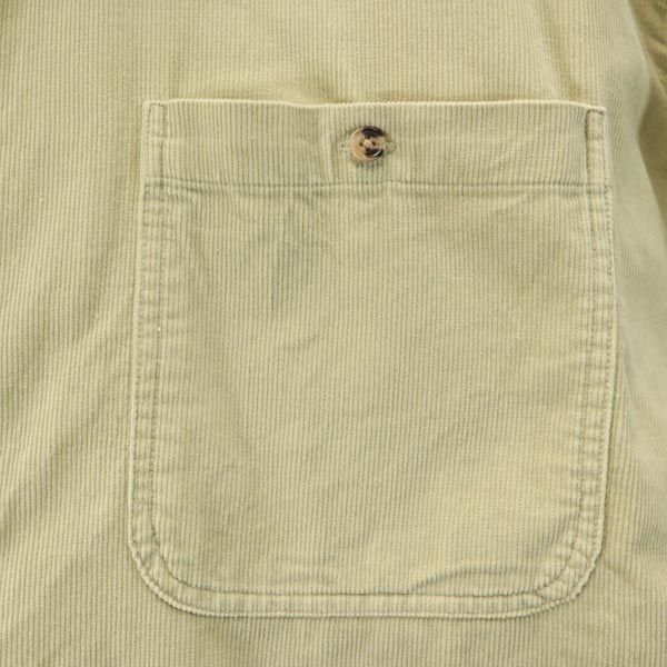 BASIC options 90s オールド 長袖 コーデュロイ ボタンダウンシャツ 2XL カーキ系 BASIC options ビッグサイズ メンズ